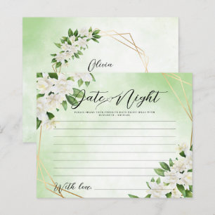 JARDIN FLORAL VERDURE Date Nuit Idée Carte Jeu