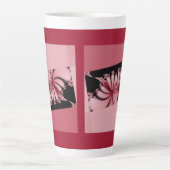 Jardin fractal orchidée latte Mug (Devant)