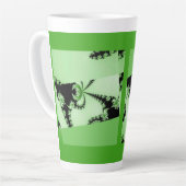 Jardin fractal vert latte Mug (Angle gauche)