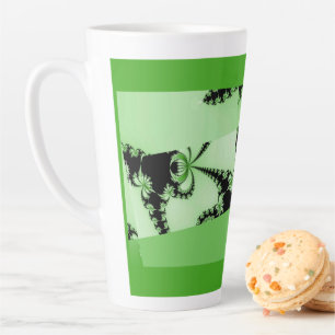 Jardin fractal vert latte Mug