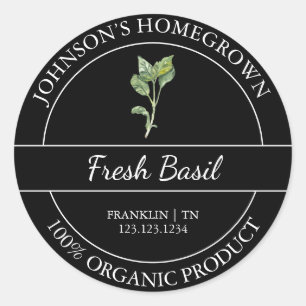 Jardin Fraîche Fraîche Basil Étiquette