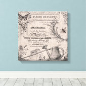 Jardin français vintage toile étirée (Insitu (Plancher de Bois))