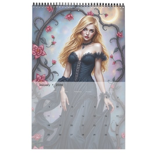 Jardin gothique Calendrier d'art collectif (Jan 2026)