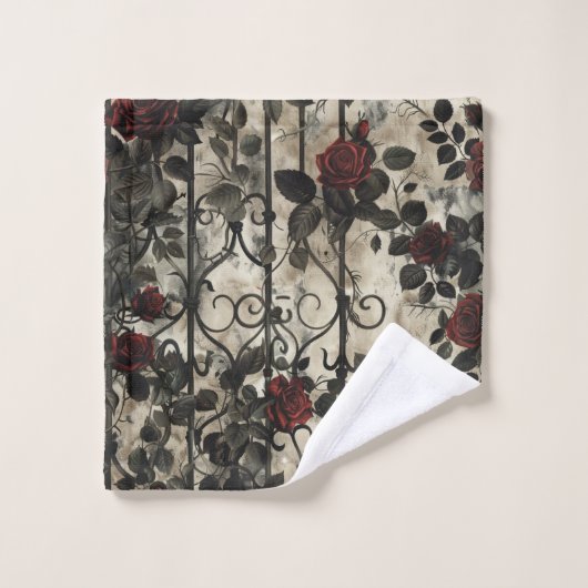 Jardin gothique victorien Rose Motif (Gant de toilette)
