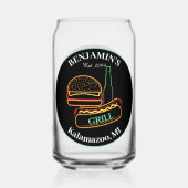 Jardin Grill avec hamburgers Boire Bière (Verso)