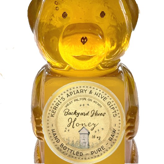 Jardin Hives Honey Étiquette Gold Grunge