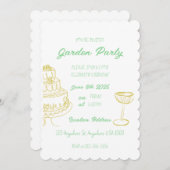 Jardin Invitation de fête d'anniversaire (Devant / Derrière)