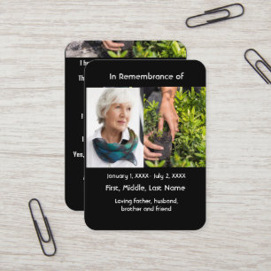 Jardin Jardin de jardinage de carte Memorial