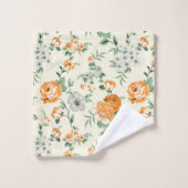 Jardin Jaune doux motif floral (Gant de toilette)