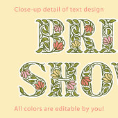 Jardin Jaune Invitation de la douche nuptiale