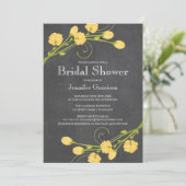 Jardin Jaune Rose nuptiale Invitation (Debout devant)