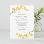 Jardin Jaune Roses - Faire-part de mariage (Debout devant)