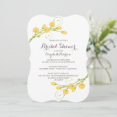Jardin Jaune Roses - Invitation de douche nuptiale (Debout devant)