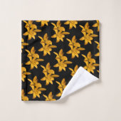 Jardin Lily Jaune Fleurs Serviette Ensemble (Gant de toilette)