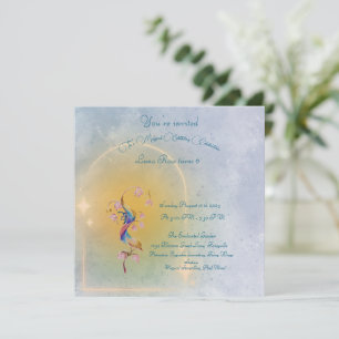 Jardin magique anniversaire plat invitation enfant