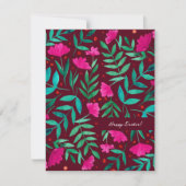 Jardin magique - carte magenta et verte de Pâques (Devant)