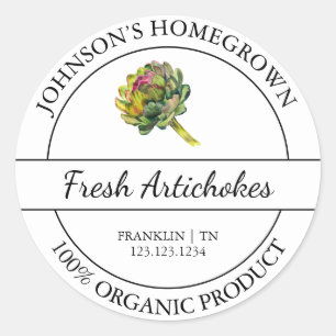 Jardin maison Artichoke bio frais Étiquette