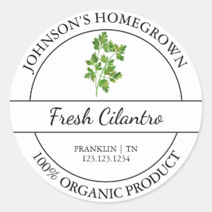 Jardin maison Étiquette Cilantro bio frais