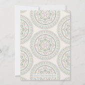 Jardin Mandala Enregistrer la carte Date - Turquoi (Dos)