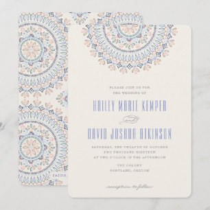 Jardin Mandala Faire-part de mariage - Cornflower