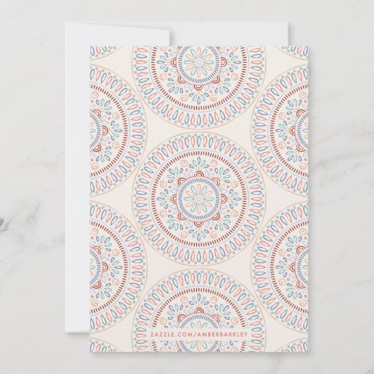 Jardin Mandala Save the Date Kaart - Salmon (Achterkant)