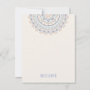 Jardin Mandala Stationery - Cornflower Kaart