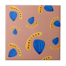 Jardín Minimalista Abstracto en Tonos Tierra Tegeltje