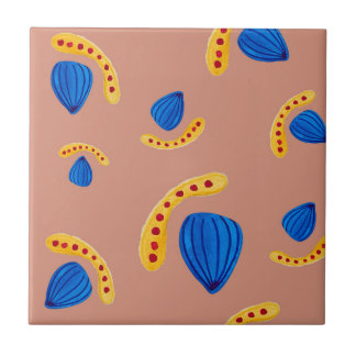 Jardín Minimalista Abstracto en Tonos Tierra Tegeltje