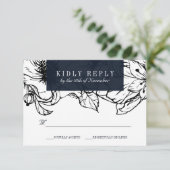 Jardin moderne | Bleu | Mariage floral RSVP (Debout devant)