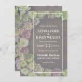 Jardin MODERNE Hellebore Faire-part de mariage en (Devant / Derrière)