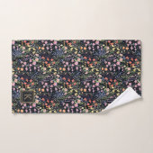 Jardin Monogramme Fond Foncé Fleur de Fleur Sauvag (Serviette à main)