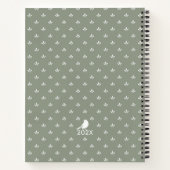 Jardin Motif de feuille moderne | Carnet personnal (Dos)