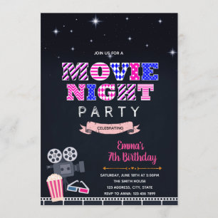 Jardin Movie Invitation à la fête d'anniversaire