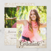 Jardin Nature 2 Faire-part de diplôme photo (Devant / Derrière)