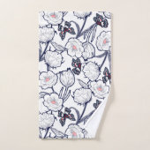 Jardin noir floral (Serviette à main)