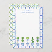 Jardin opiaire en bambou | Carte de note Chinoiser (Devant / Derrière)