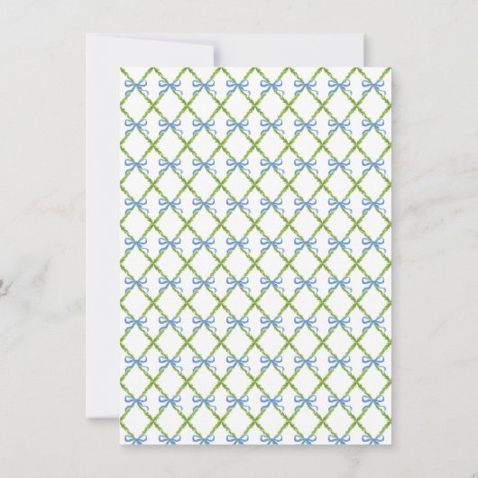 Jardin opiaire en bambou | Carte de note Chinoiser (Dos)