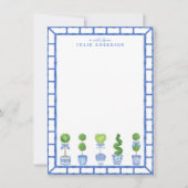 Jardin opiaire en bambou | Carte de note Chinoiser (Devant)