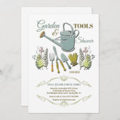 Jardin Outils Douche Invitation (Devant / Derrière)