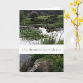 Jardin paisible Condoléances Carte de sympathie (Fleur jaune)