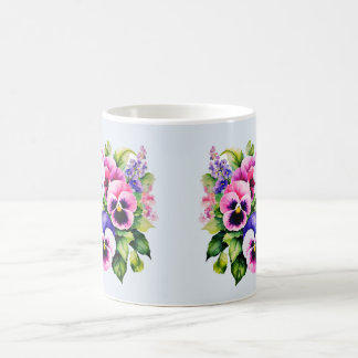 Jardin Pansy Flower Coffee Mug 11 Oz Aquarelle