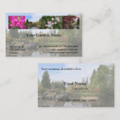 Jardin, Parc, carte de visite de loisirs (Devant / Derrière)