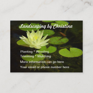 Jardin paysager Cartes de visite de fleurs de lotu