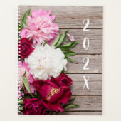 Jardin Peony Fleurs Sur Bois Rustique (Devant)