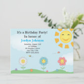 Jardin personnalisable Invitation de fête d'annive (Debout devant)