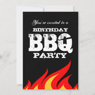 Jardin personnalisé BBQ Invitations fête d'anniver