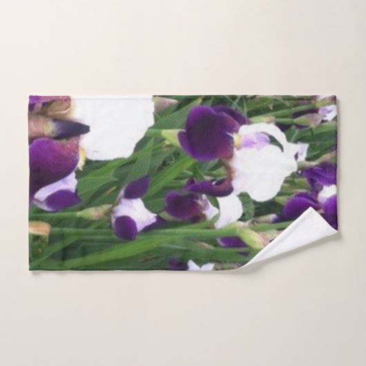 Jardin pourpre d'Iris (Serviette à main)