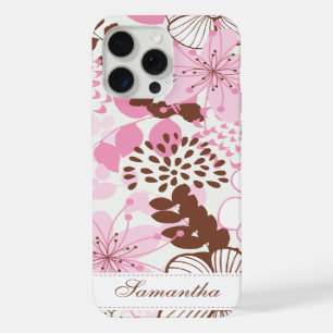 Jardin printanier brun et rose