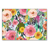 Jardin romantique aquarelle Fleurs Numéro de table (Dos)