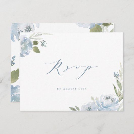 Jardin romantique carte de réponse de mariage flor (Devant / Derrière)